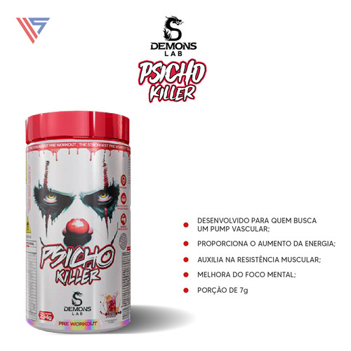 Demons Lab Psico Killer 294g Pó Frutas