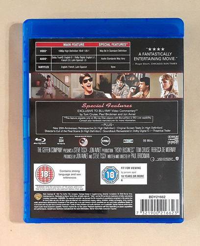Risky Business 25 Aniversario + Rain Man - Blu-ray Original (Usado)