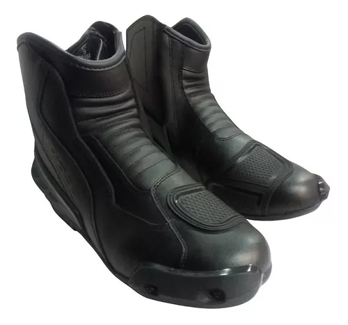 Botas Moto Hombre Vitese Monza Cuero Negro