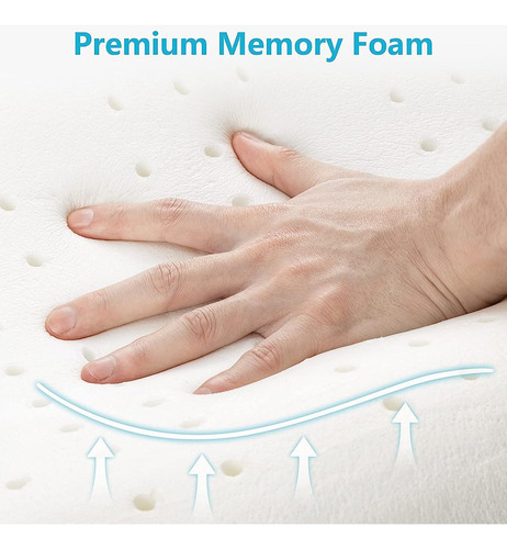 Am Aeromax Queen Size Firm Contour Memory Foam Pillow, Almoh