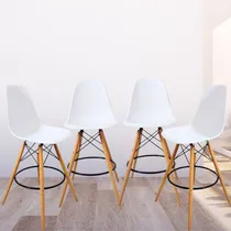 Comprar Set 4 Bancos Sillas Altas Minimalista Eames Comedor Cocina