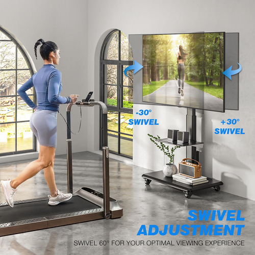 Soporte De Tv Rodante Altura Ajustable Para 32 A 70 Pulgadas
