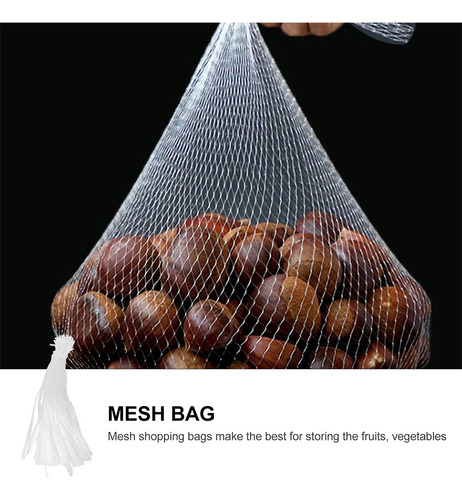 100 Bolsas De Malla De Plástico: Bolsas De Malla Blanca Para