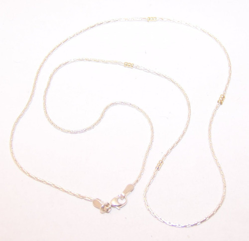 Imagen 4 de 7 de Cadena Plata 925 C/ Oro Cardano 60cm 1.5mm Garantía