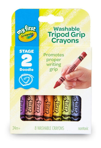 Caja 16 Crayones Crayolas Triangulares Colores Surtidos Febo