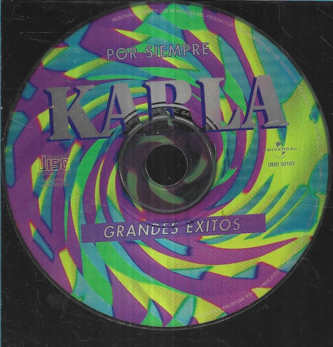 Karla Album Por Siempre Grandes Exitos Cd S/portadas 