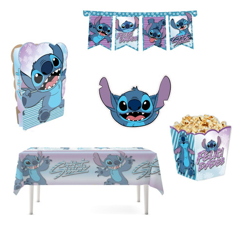 Combo 1 Cotillón - Stitch - Licencia Oficial