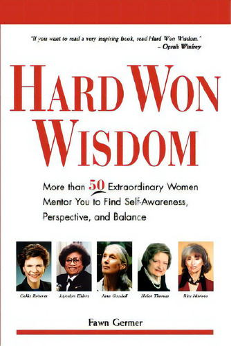 Hard Won Wisdom, De Germer, Fawn. Editorial Newhouse Books, Tapa Blanda En Inglés