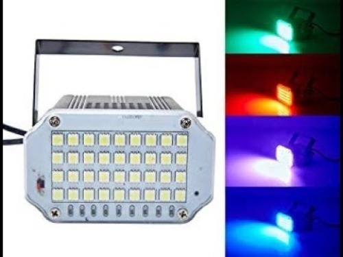 Flash 24 Led Rgb Tricolor 10w Audioritmico Luces Dj Efectos