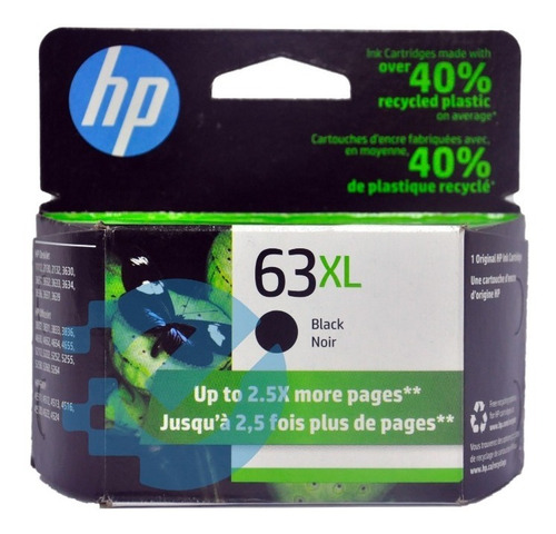 Cartucho Hp 63 Xl Negro Original F6u64an Vigente Eeuu / Usa