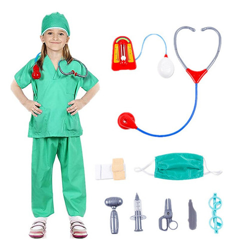 Fwefww Set De Disfraz De Doctora Para Niña Disfraz De Doctora Y En