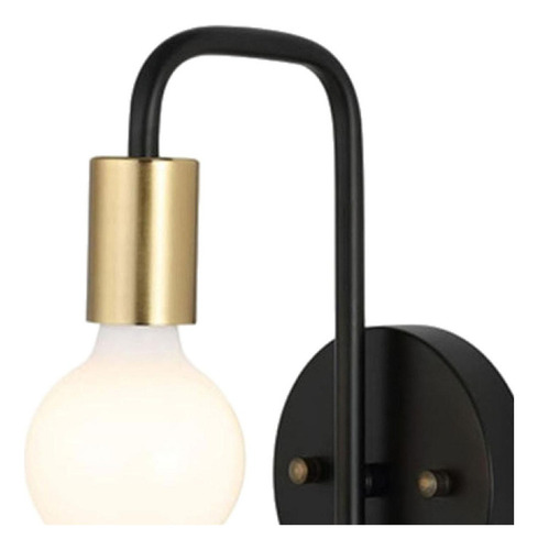 Elegante Lámpara De Pared Para Decoración Negro Y Dorado