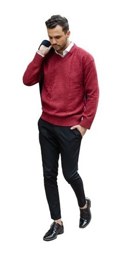 Sweaters Escote V Pullover Acrilico 