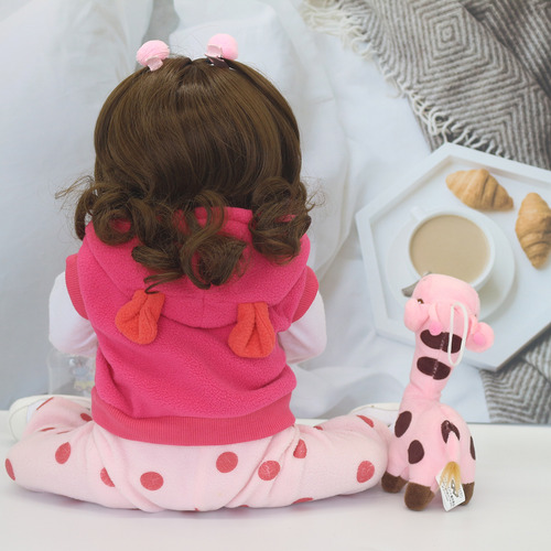Brastoy Bonecas Bebê Reborn Realista Menina Silicone 48cm