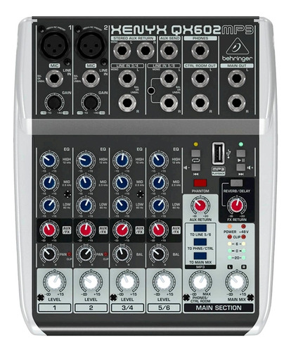 Mesa Analógica Behringer Qx 602 Mp3 110v