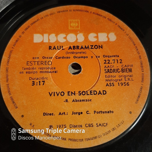 Simple Raul Abramzon Discos Cbs C19