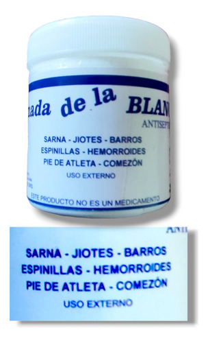 Pomada De La Blanca Antiséptica, Para Sarna, Hemorroides 