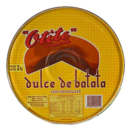 Dulce De Batata Vainilla Chocolate Otito  Lata 2 Kilos