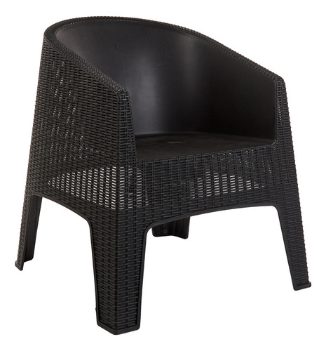 Sillon Ibiza De Rattan Sintetico Negro Garden Life