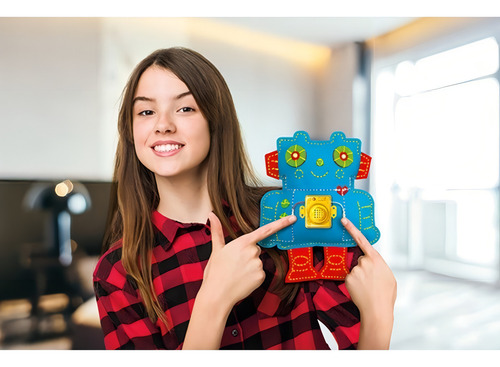Kit Costure Seu Robô De Led Stitch A Circuit Robot 04911 4m Cor Azul