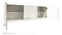 Comprar Alacena 140 Cm 3 Puertas Con Estantes Blanca O Wengue Color Blanco