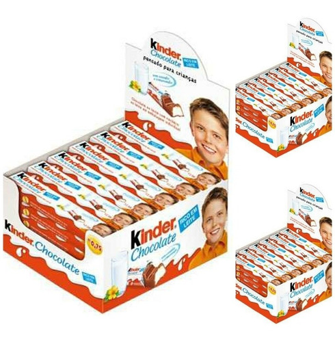 Kinder Chocolate - Kit 3 Caixas C/24 Unidades Cada.