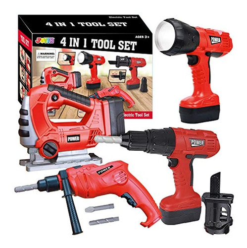 Joyin 4-in-1 Realistic Construction Tool Toy Electric Tool P