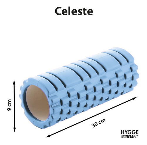 Imagen 2 de 10 de Rolo Rodillo Masajes Foam Roller Texturado Elongación Gym
