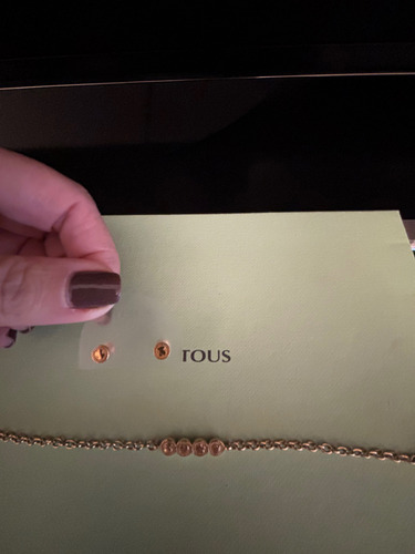 Pulsera Y Aros (conjunto ), Tous ( España ) Oro Dorado 17 Cm