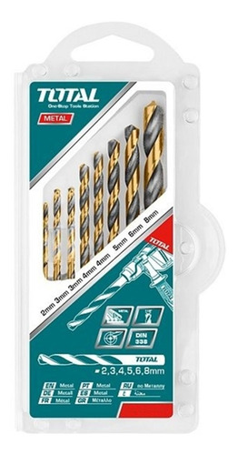 Imagen 1 de 1 de Kit Set Juego Brocas Para Metal 8 Piezas Total Tacsd0801