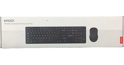 Imagen 2 de 2 de Combo Kit De Teclado Y Mouse Inalámbrico Lenovo Km201