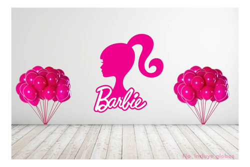 2 Adornos Móvil Decorativo Fiesta Barbie 55x55cm Brb0m1 Color Rosa chicle