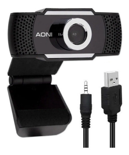 Aoni Cámara Webcam Para Pc Hd. Con Microfono. Zoom, Skype 