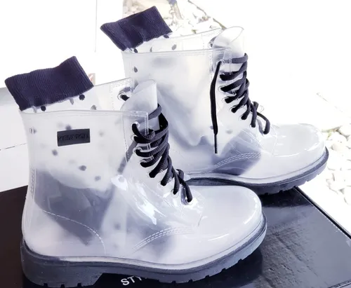 Galocha Boa Onda Bota Transparente Cherry Coturno Brisa | Mercado Livre