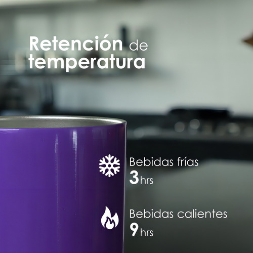 Termo Vaso Para Bebidas 20oz Acero Inox Doble Pared 8 Colore Color Lila