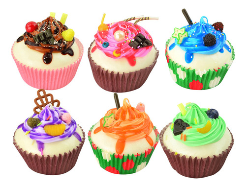 Cupcake Learning Toys Simulation Cupcake Fake Fruit 6 Unidad