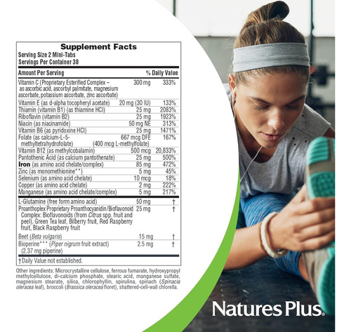 Natures Plus, Hema Plex, 60 Tabletas
