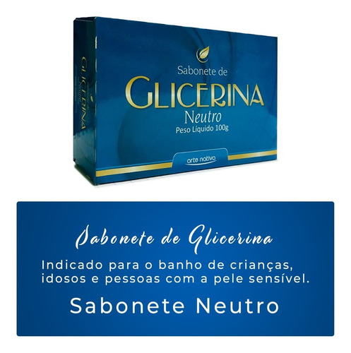 20x Sabonete Neutro De Glicerina Para Limpeza Do Rosto 100g