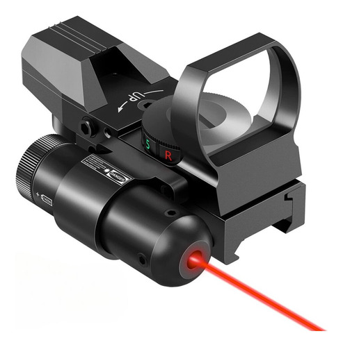Mira Tactica Holografica Punto Rojo/verde Rifle + Laser Rojo