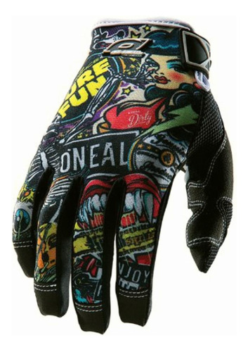 O'neal Guantes De Saltar Con Gráfico De Manivela, Negro Talla Talla 11