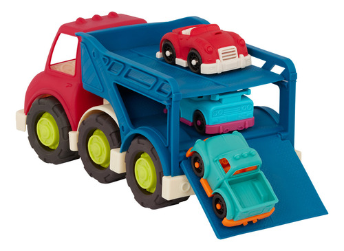 Camión Transportador Car Carrier Happy Cruisers + 6 Mini Autos Battat