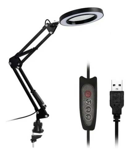 Luminária Lupa Led 5x Ringlight Usb Bivolt M023