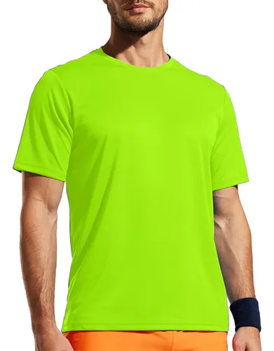 Poleras Deportivas Verdes 100 Poliester Manga Corta 130gr