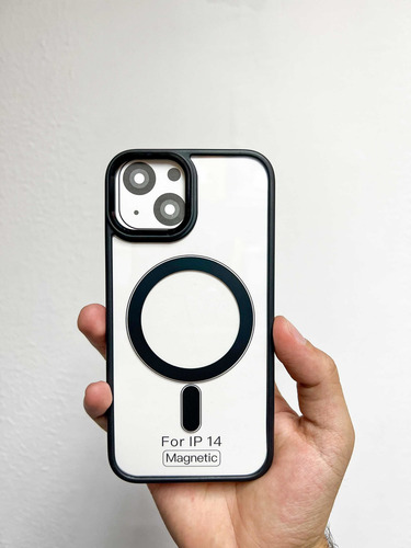 Imagen 9 de 10 de Forro Magsafe Antigolpe iPhone 14 Plus Pro Max Acrílico Tpu