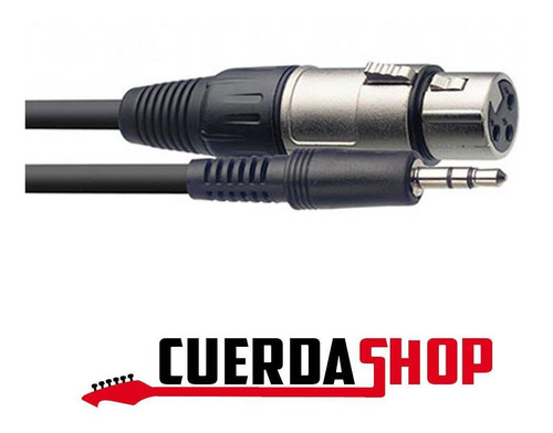 Imagen 2 de 3 de Cable Canon-mini Plug Stagg Sac3mpsxf- 3 Mts