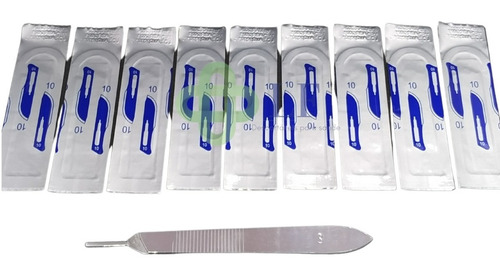 Kit Dermaplaning Estética Cabo + 10 Laminas Nº 10