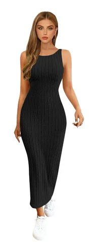 Vestido negro pegado largo hot sale