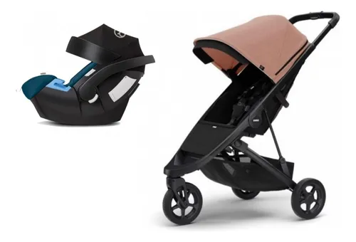 Coche Thule Spring Black Misty + Silla Auto Cybex Aton5