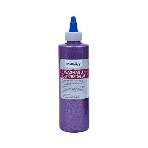 Pegamento Purpurina Lavable De 8 Onzas, Color Violeta