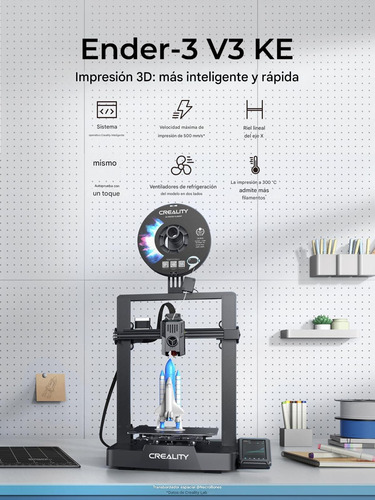 Impresora 3d Creality Ender-3 V3 Ke Con Auto-level,300°c Max